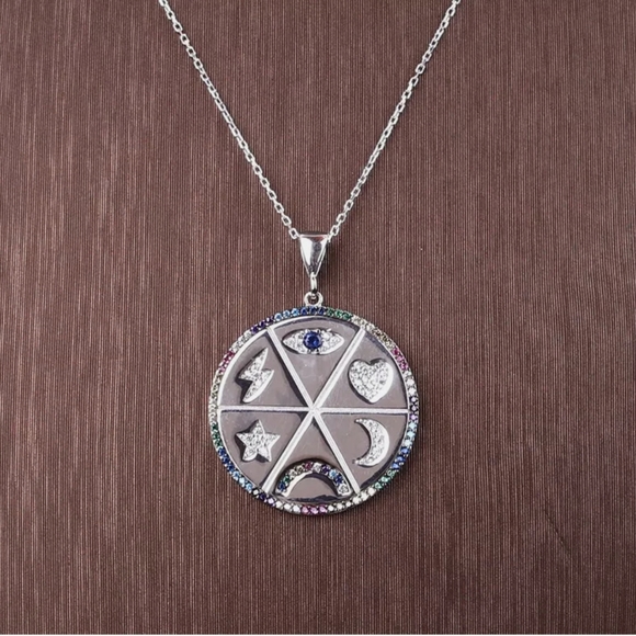 Beautiful sterling Symbol of protection amulet necklace - Picture 2 of 7